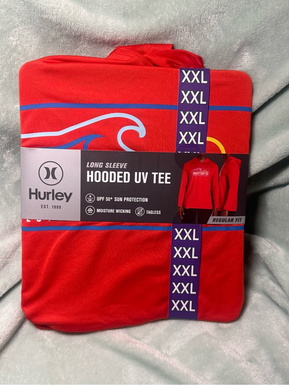 Hurley Red Long Sleeve Hooded UV Tee